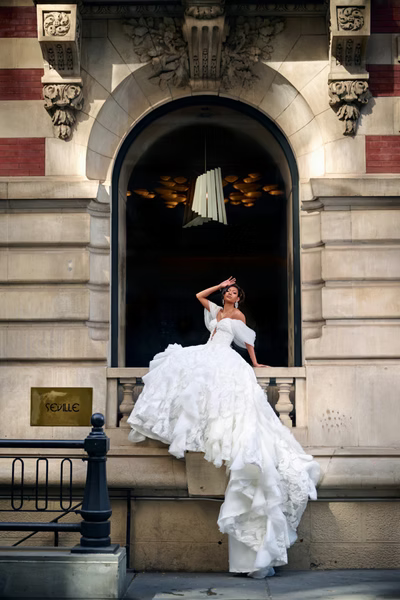 Swan bridal gown